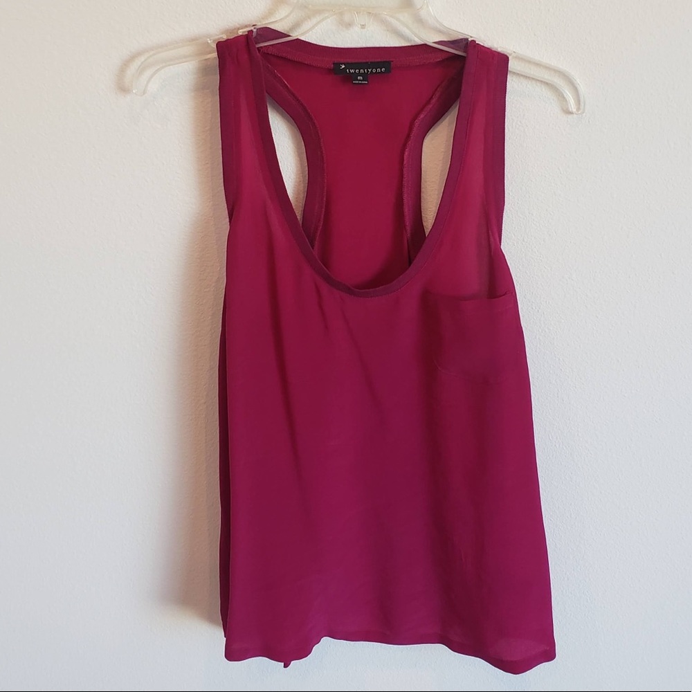 Silk Maroon tank top
